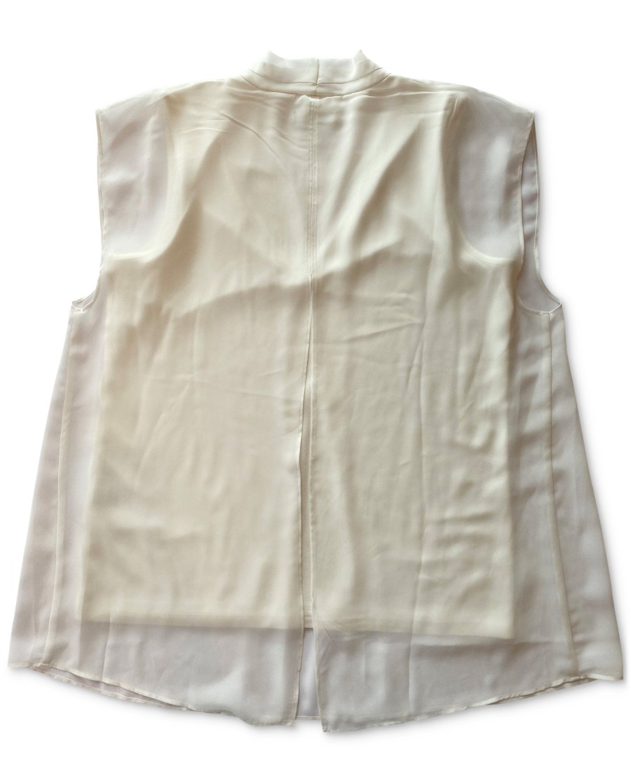 Women'S Alfani | Plus Inverted-Pleat Top Bright White