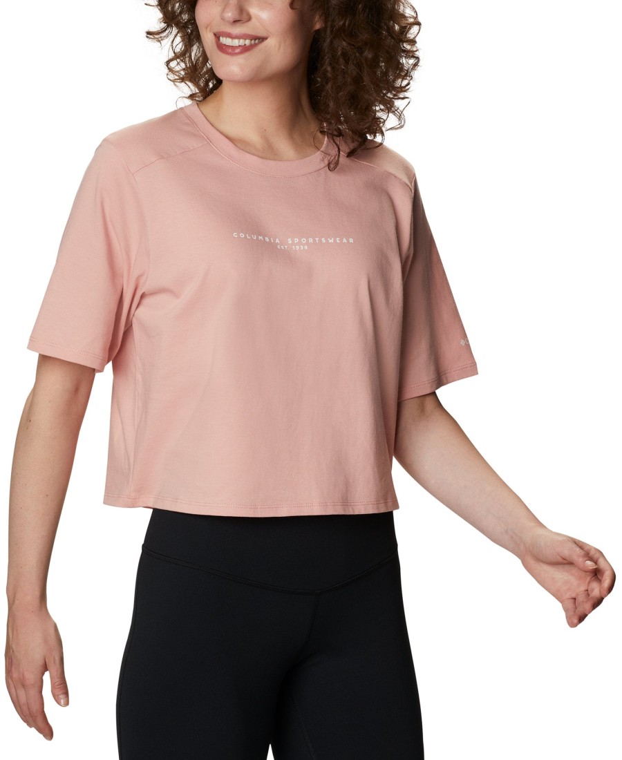 Women'S Columbia | Park Boxy T-Shirt Faux Pink