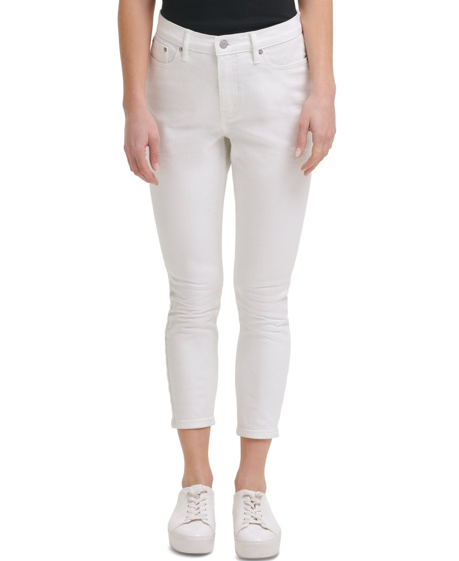 Women'S Calvin Klein Jeans | Cropped Skinny Jeans White