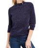 Women'S Maison Jules | Metallic Chenille Sweater Blu Notte