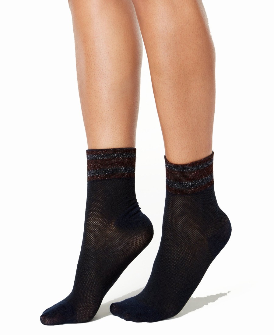 Women'S INC International Concepts | Varsity-Stripe Socks Navy