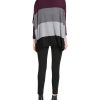 Women'S Calvin Klein | Colorblocked Dolman-Sleeve Sweater Aubergine