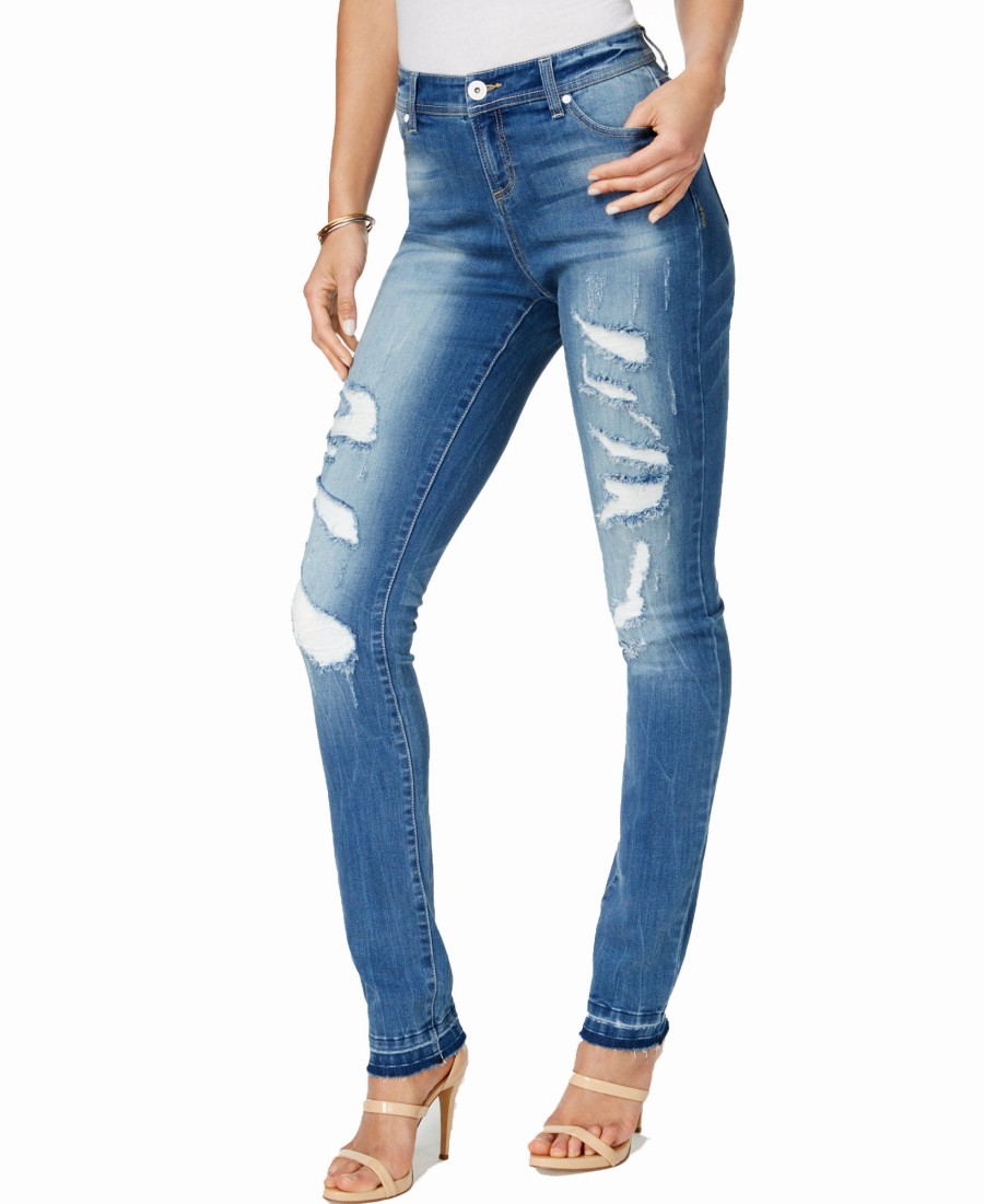 Women'S INC International Concepts | Curvy-Fit Ripped Skinny Jeans Kellan Wash