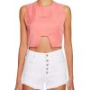 Women'S Kendall + Kylie | Seamed Crop Top Porcelain Rose