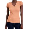 Women'S INC International Concepts | Ribbed V-Neck Top Henna