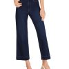 Women'S Charter Club | High-Rise Wide-Leg Cropped Jeans Atlantic Wash