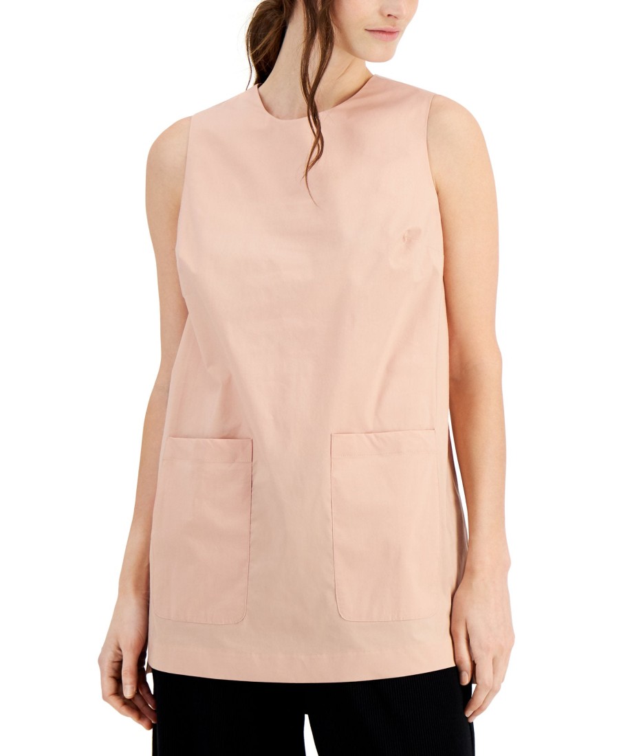 Juniors' Alfani | Patch-Pocket Sleeveless Top