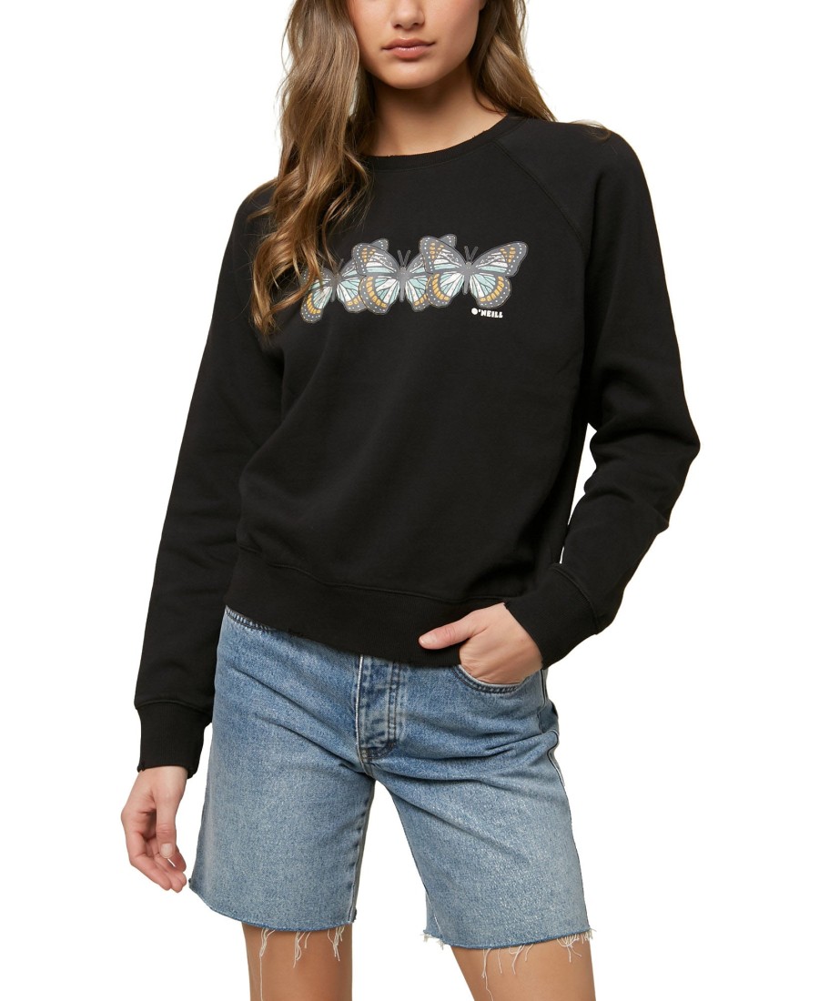 Juniors' O'Neill | Juniors' Seaspray Printed Sweatshirt Washed Black