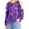 Women'S INC International Concepts | Floral-Printed Cold-Shoulder Blouse Josephine Flora