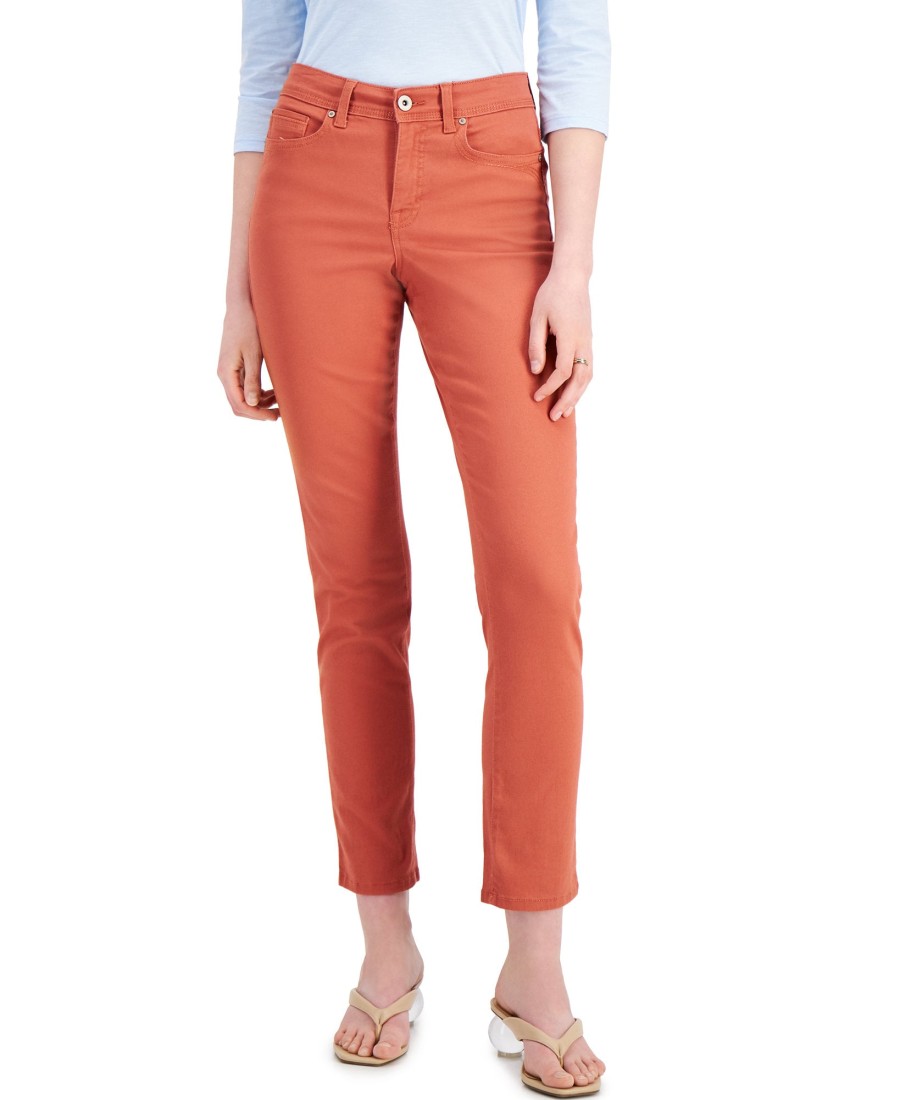 Women'S Style & Co | Tummy-Control High-Rise Straight Jeans Brick Oven