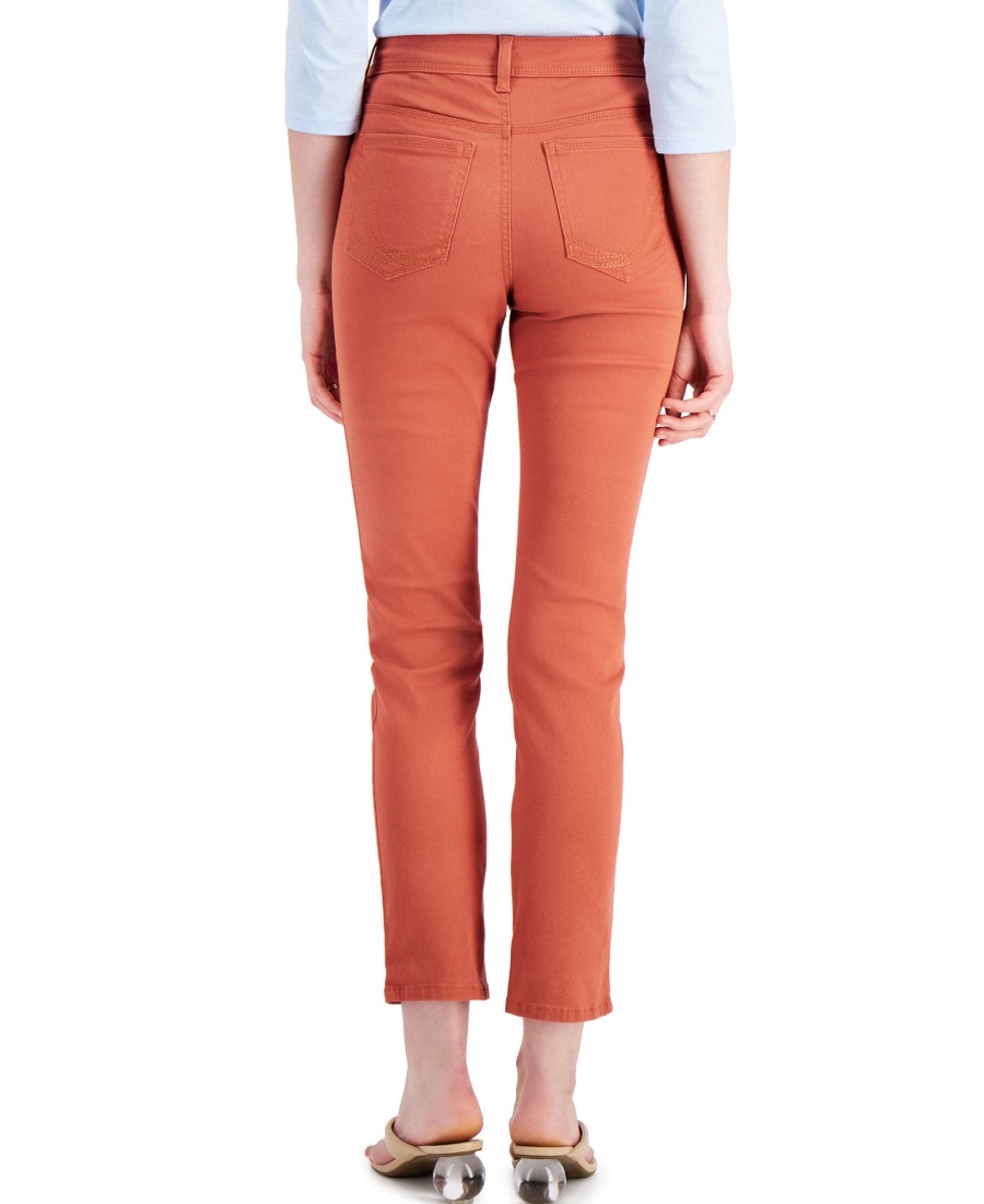 Women'S Style & Co | Tummy-Control High-Rise Straight Jeans Brick Oven