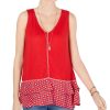 Women'S Style & Co | Ruffled-Hem Sleeveless Top Firework Floral