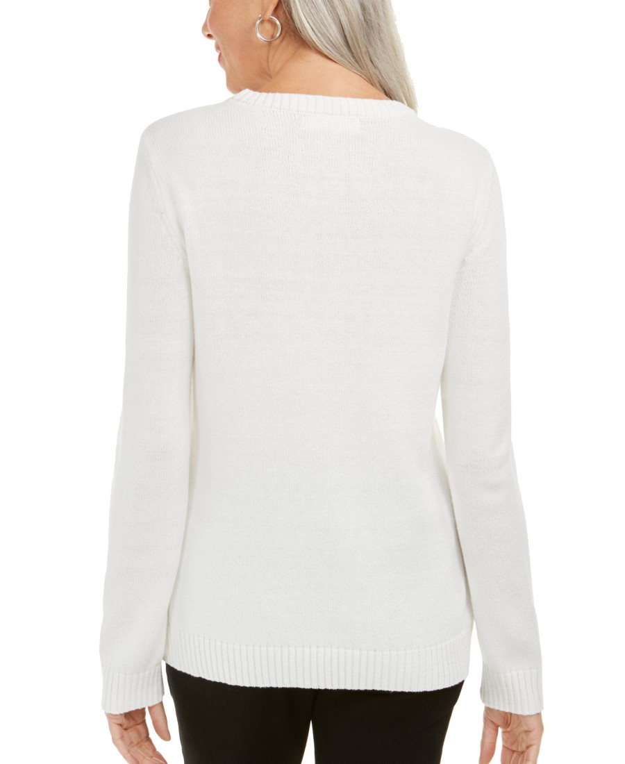 Women'S Karen Scott | Snowflake Applique Sweater