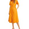 Juniors' Alfani | Petite Midi Shirtdress Amber Glow