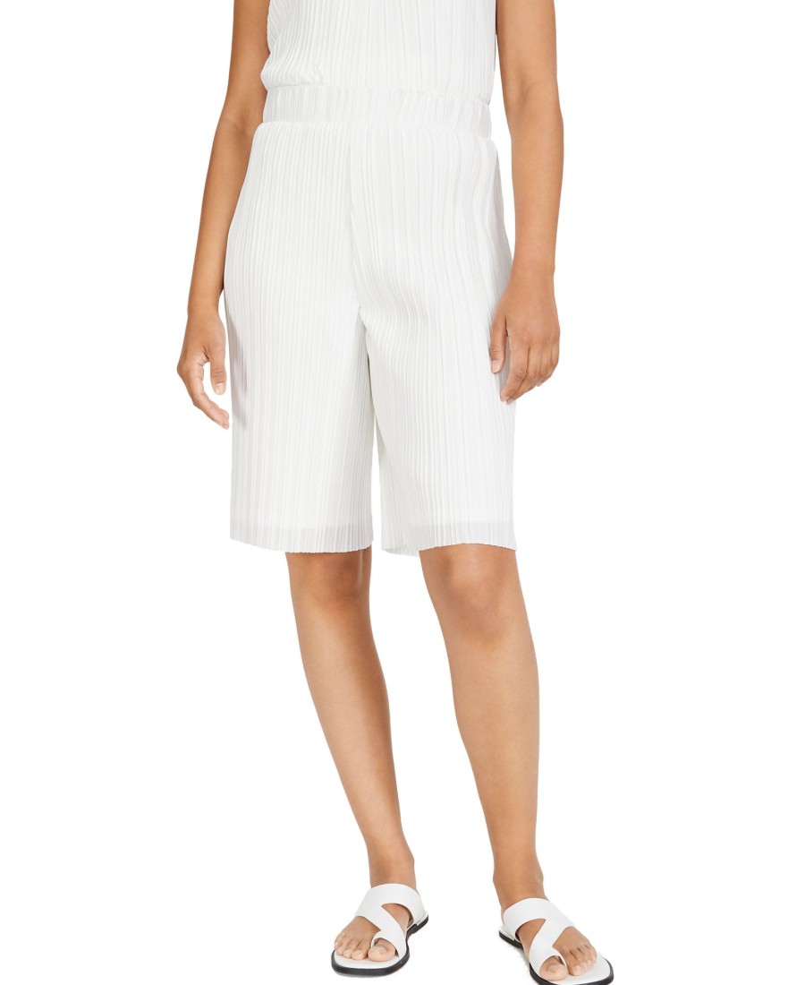 Women'S Alfani | Pleated High-Rise Shorts Shiitake