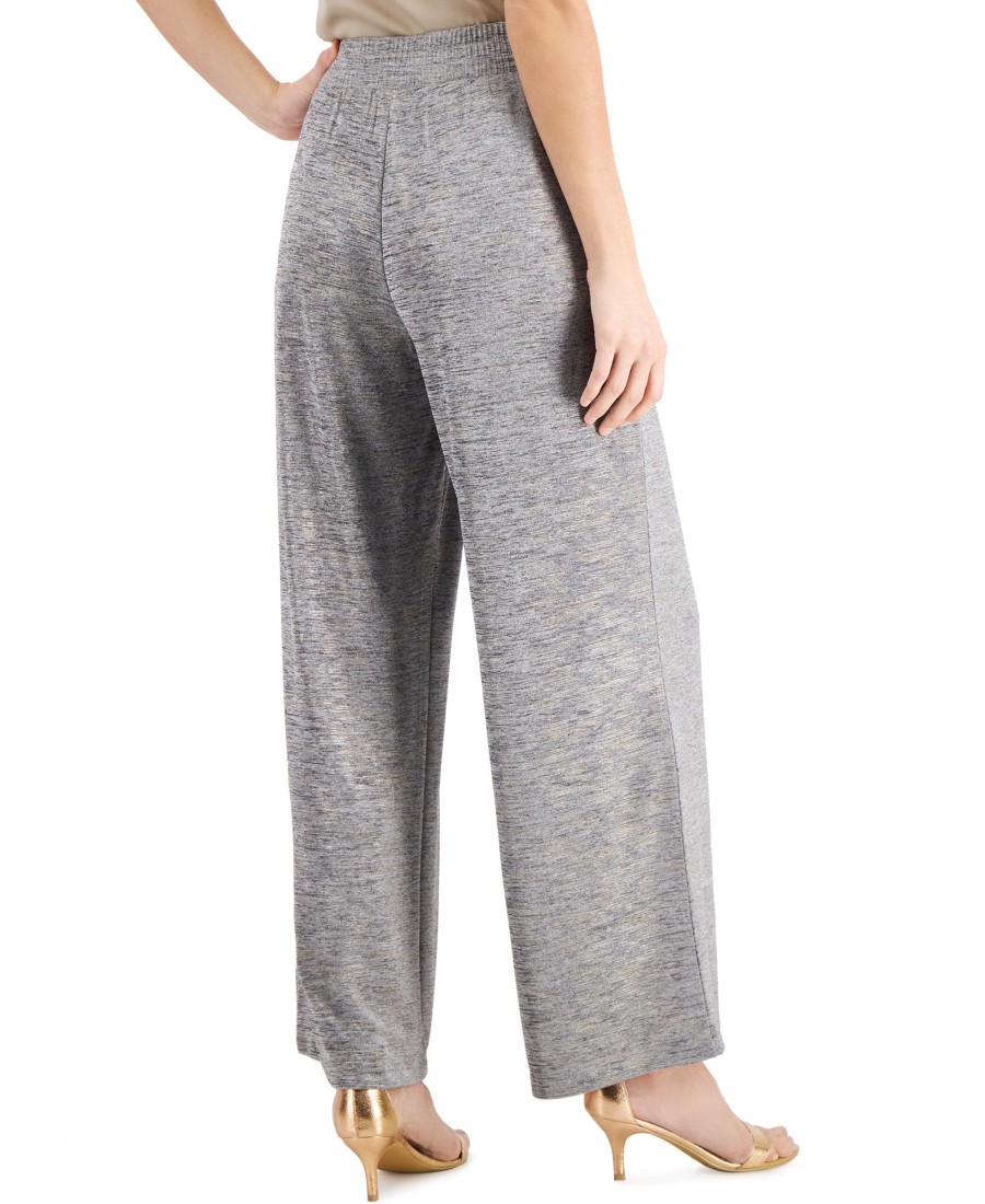 Women'S JM Collection | Spacedyed Knit Wide-Leg Pants Space Dye Foil