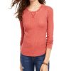 Juniors' Ultra Flirt | Juniors' Scoop-Neck Thermal Top Baked Apple