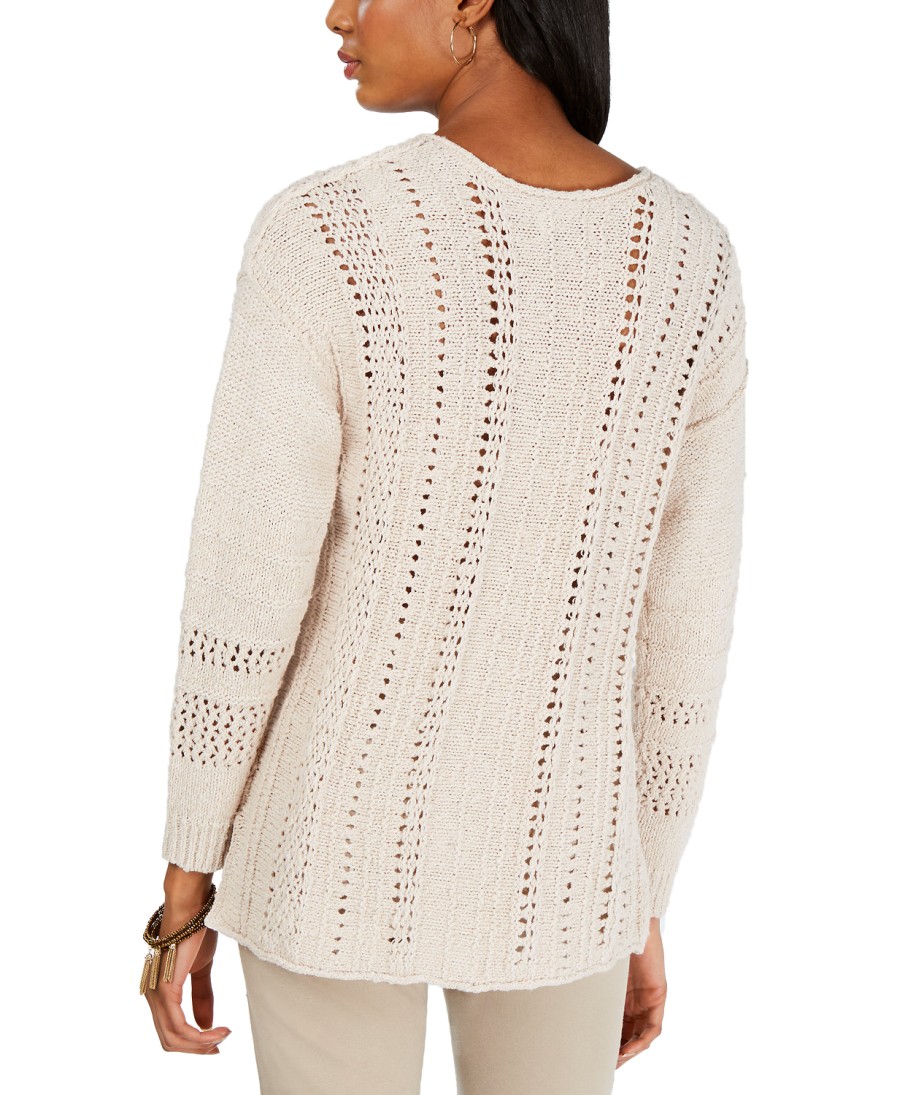 Women'S Style & Co | V-Neck Pointelle Sweater