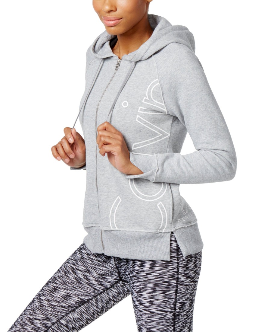 Women'S Calvin Klein Performance | Logo Hoodie Pearl Grey Heather