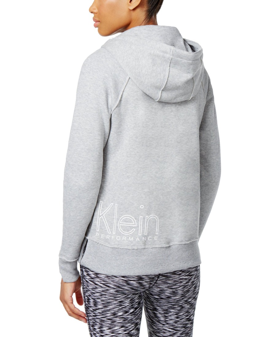 Women'S Calvin Klein Performance | Logo Hoodie Pearl Grey Heather