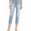 Women'S INC International Concepts | High Rise Cropped Straight-Leg Jeans Medium Indigo