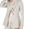 Women'S Calvin Klein | Notched-Lapel Single-Button Blazer Khaki White