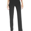 Women'S Style & Co | Tummy-Control Pull-On Straight-Leg Pants Navy