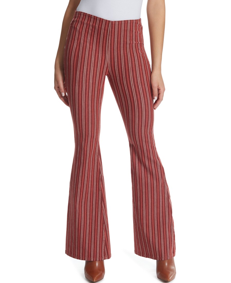 Women'S Ella Moss | Striped Flared Jeans Red Desert Stripe