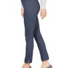 Women'S Charter Club | Side-Vent Straight-Leg Pants Blue Combo