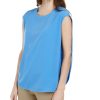 Juniors' Alfani | Inverted Petal-Back Top Soft Cobalt