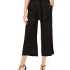 Women'S Calvin Klein | Jacquard Cropped Wide-Leg Pants Black