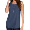 Women'S Style & Co | Petite Swing Tank Top New Uniform Blue