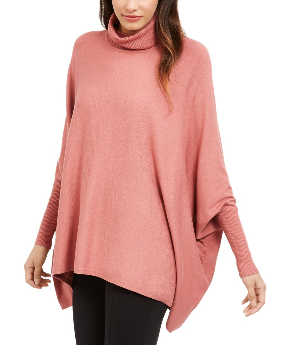 Juniors' Alfani | Turtleneck Poncho Sweater