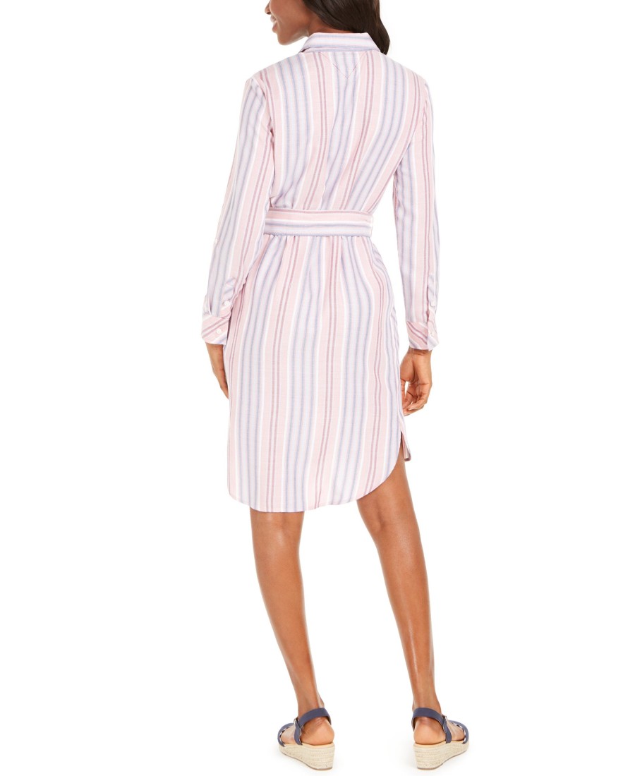 Women'S Tommy Hilfiger | Striped Shirtdress Cedar Stripe