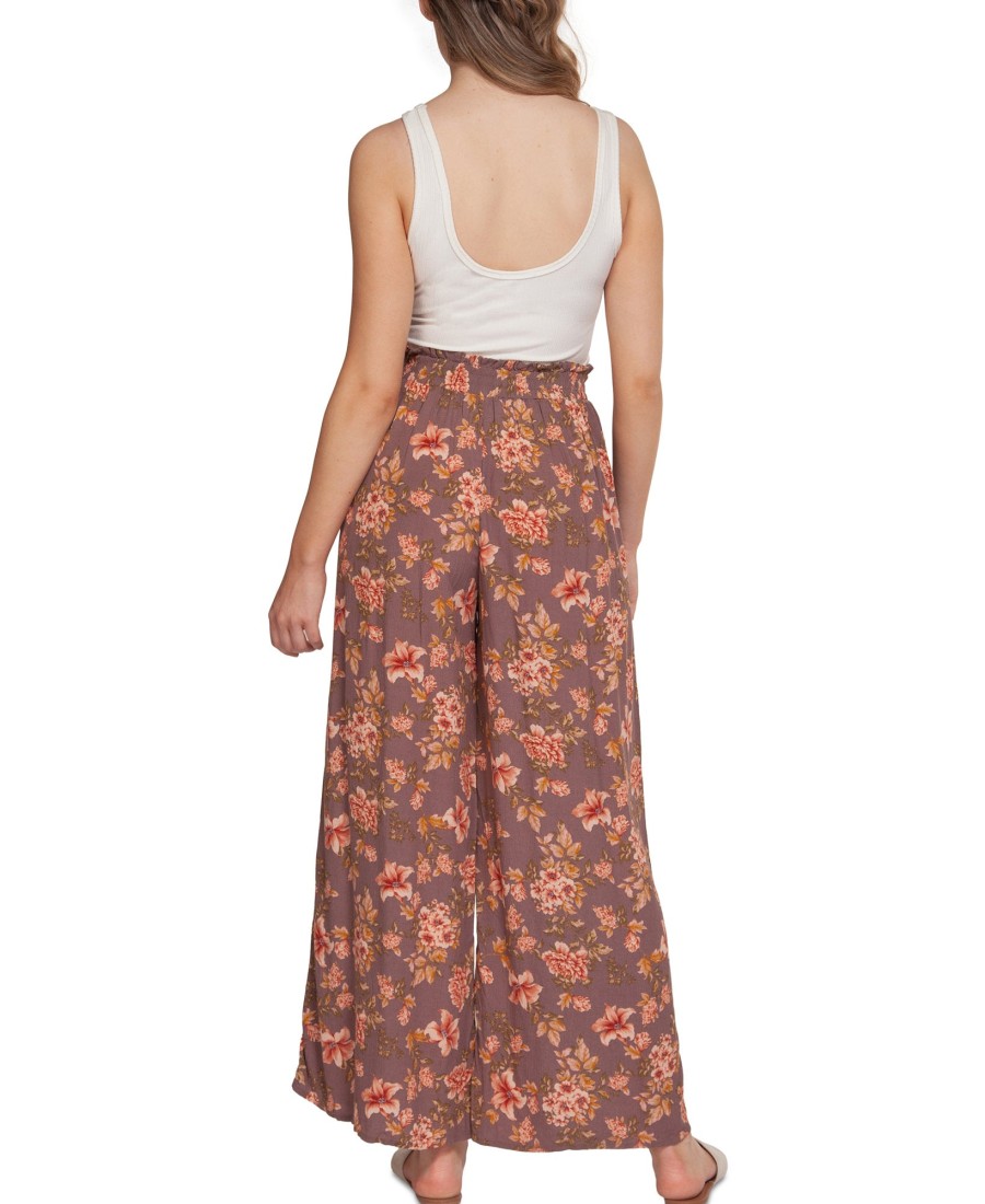 Women'S Black Tape | Floral-Print Wide-Leg Pants Blush/Vintage Floral