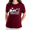 Juniors' Peanuts | Juniors' Snoopy Logo T-Shirt Zinfandel