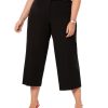 Juniors' Alfani | Plus Belted Wide-Leg Cropped Tummy-Control Pants Deep Black