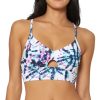 Women'S Jessica Simpson | Tie-Dyed Cross-Back Cutout Bikini Top Mist