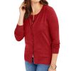 Women'S Charter Club | Long-Sleeve Button-Front Cardigan