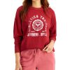 Women'S Style & Co | Graphic Crewneck Sweatshirt Merlot Combo