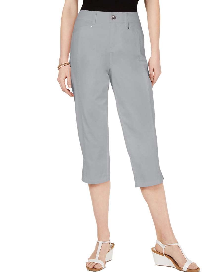 Women'S Style & Co | Slit-Hem Curvy-Fit Cropped Pants Misty Harbor