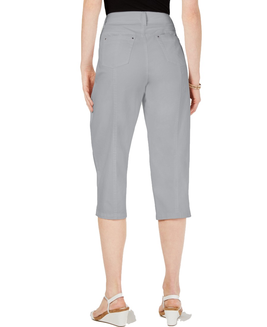 Women'S Style & Co | Slit-Hem Curvy-Fit Cropped Pants Misty Harbor