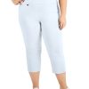 Juniors' Alfani | Plus Tummy-Control Capri Pants Quiet Tide