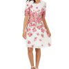 Women'S Charter Club | Floral-Print Lace Dress Cloud Combo