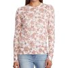 Women'S Lauren Ralph Lauren | Floral Long-Sleeve Top Pale Cream