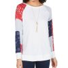 Women'S Style & Co | Patchwork Sweatshirt American Breeze