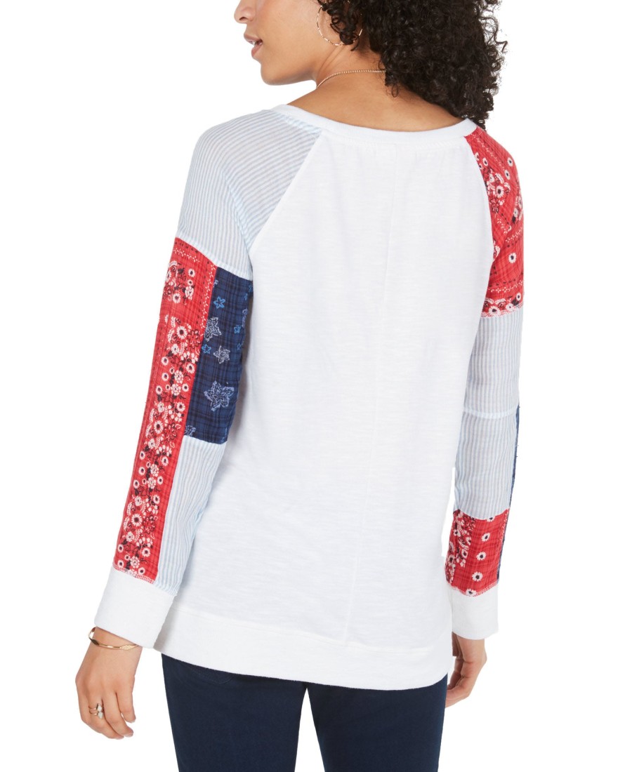 Women'S Style & Co | Patchwork Sweatshirt American Breeze