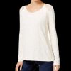 Women'S Style & Co | Lace-Trim Top Warm Ivory