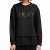 Women'S DKNY | Grommet Logo Top Black