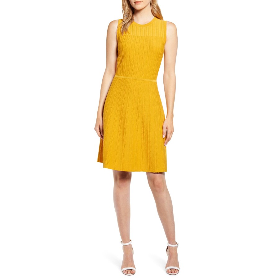 Women'S Anne Klein | Fit & Flare Sweater Dress Cezanne